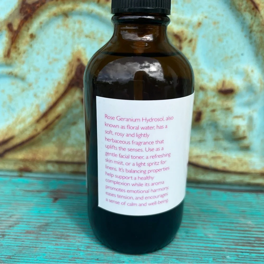 Rose Geranium Hydrosol Spray - Sonoma Coast Botanicals - Aromatherapy Mist